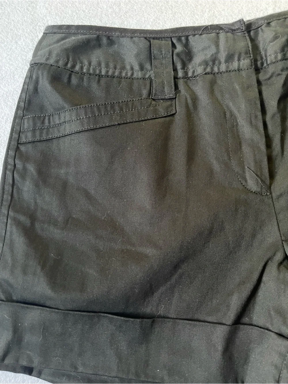 Cambridge Dry Goods Black Cuffed Women's Shorts